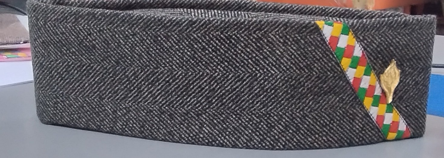 Pahadi woolen brahmakamal Topi/Cap Bone Grey